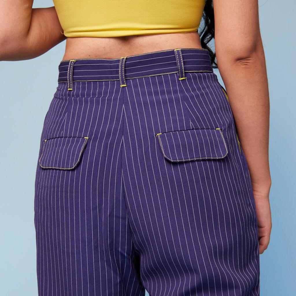 Trans Masc Suit Pants - close up view