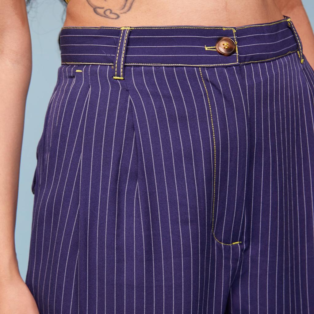Trans Masc Suit Pants - close up view