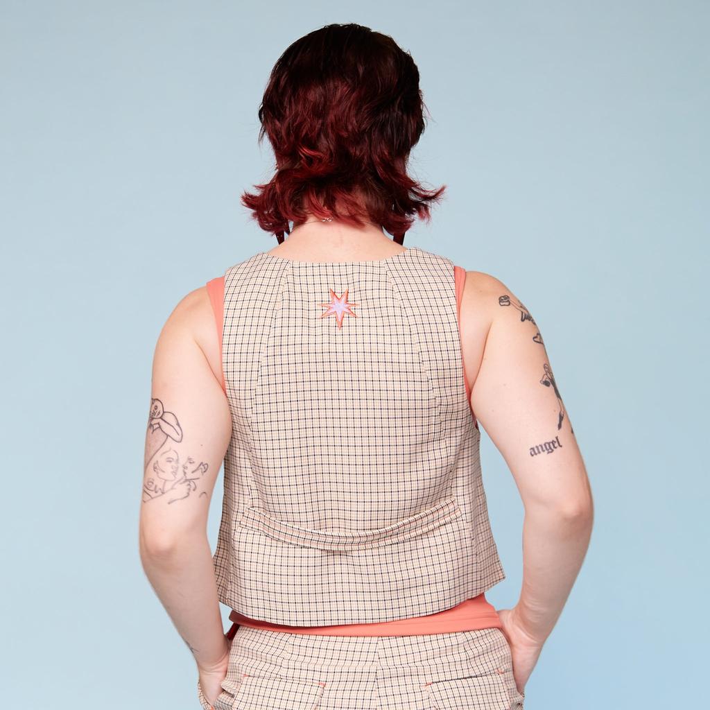 Trans Masc Suit Vest - back view