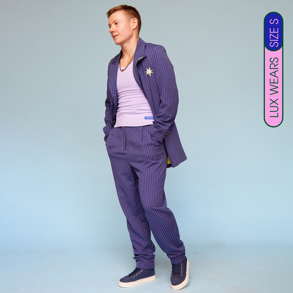 Model wearing Tripp Pants – relaxed fit with a comfortable waistband for easy wear and movement.