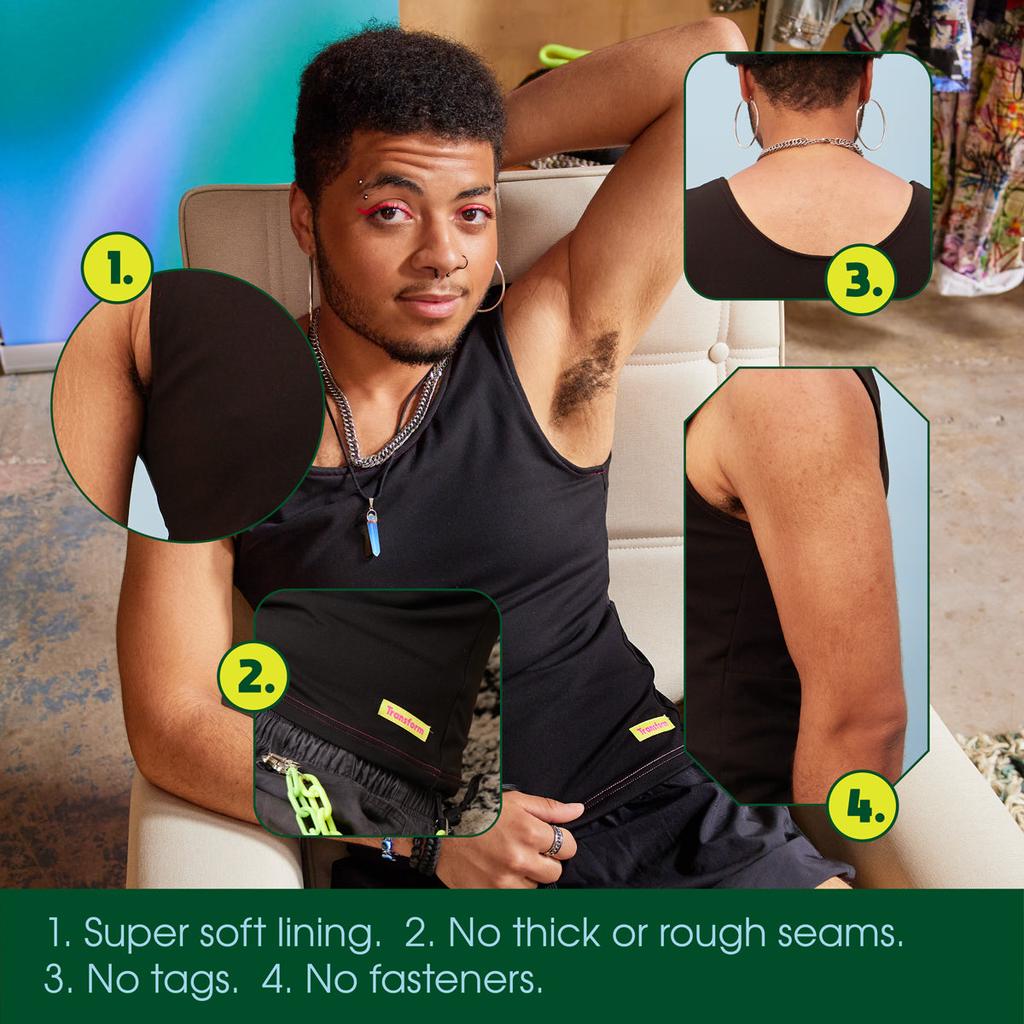 sensory friendly chest binder - soft lining, no rough seams, no tags
